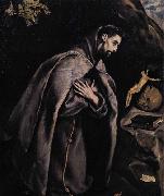 GRECO, El St Francis in Prayer before the Crucifix Sweden oil painting artist